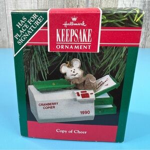 Hallmark Keepsake Ornament Copy Of Cheer Handcrafted & Dated 1990